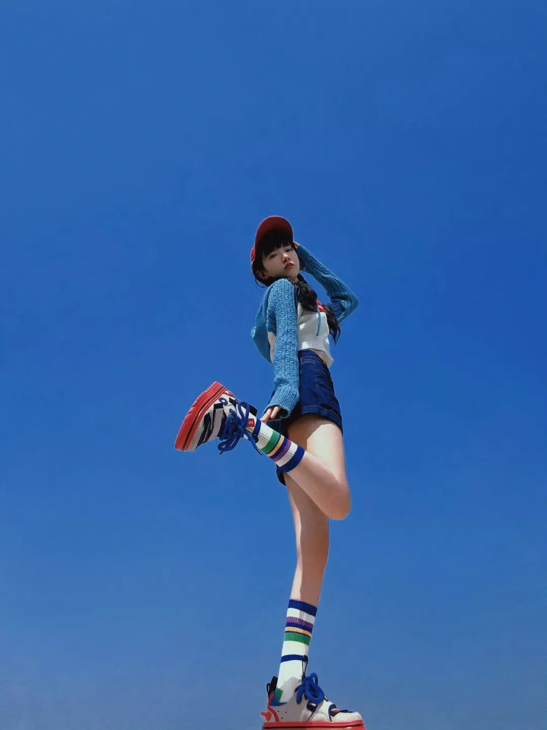 辣妹拍照姿势🔴天空广角张力拍照pose