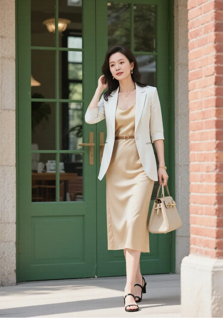 40+女人穿搭要选同色系，高级又时髦