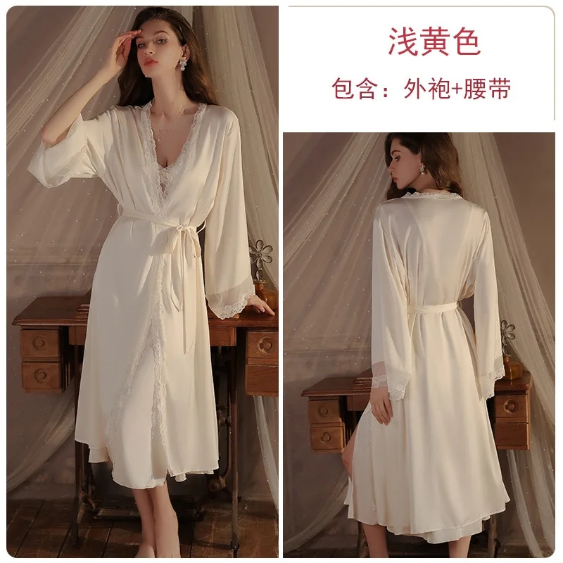 轻奢睡衣加胸垫火辣侧开衩女吊带