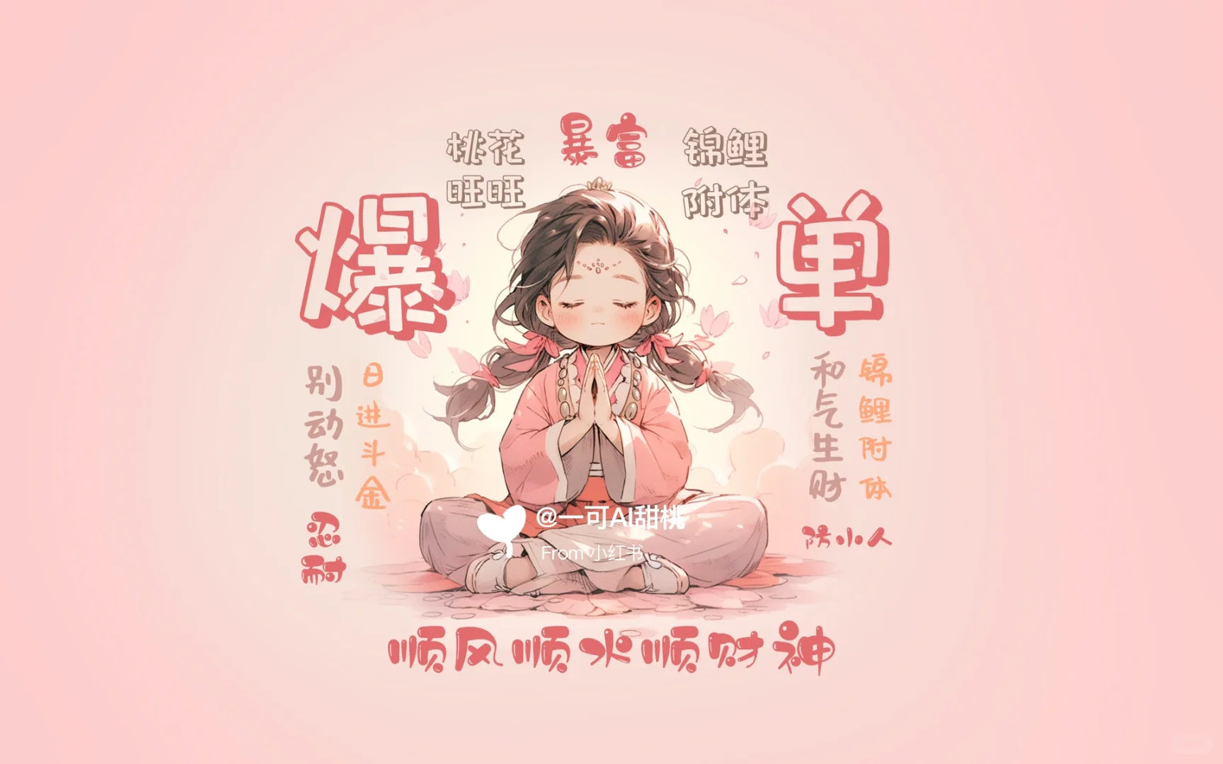 粉色系佛系少女电脑壁纸更新～