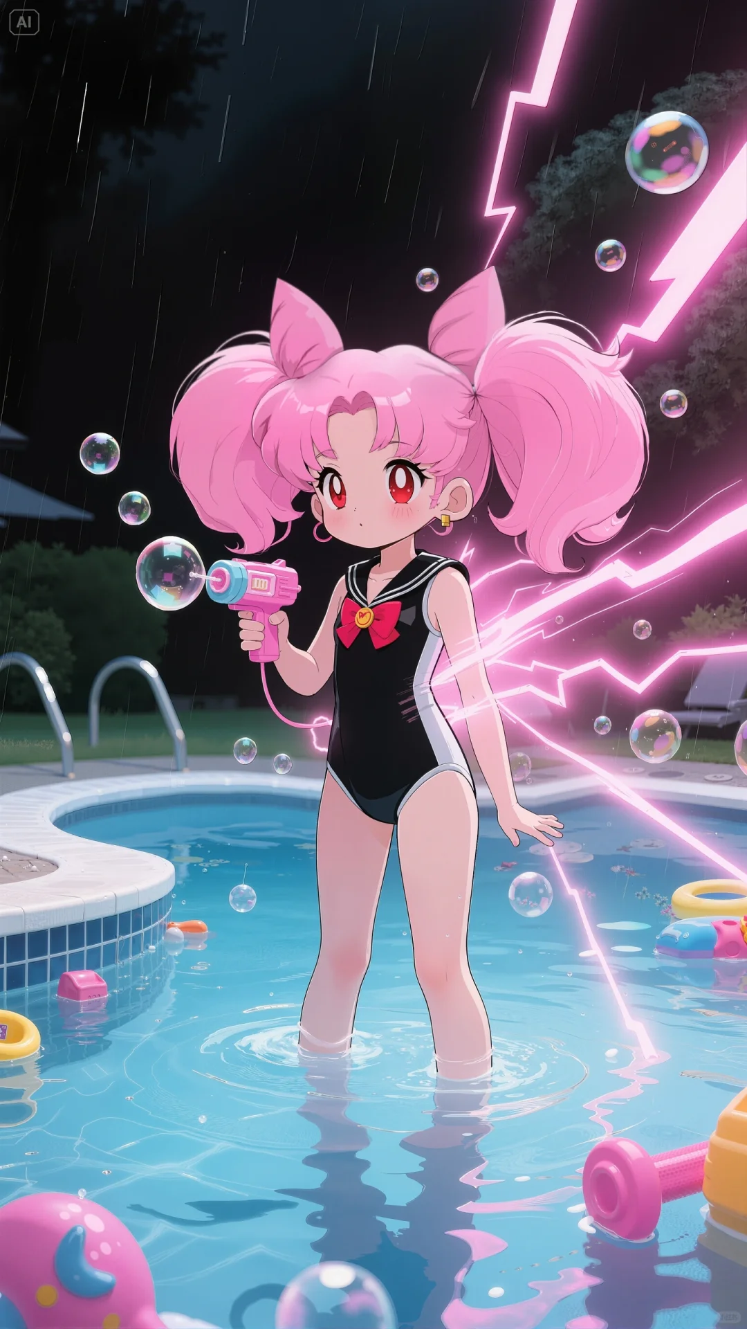 美少女战士泳装秀-黑化小小兔和正常小小兔