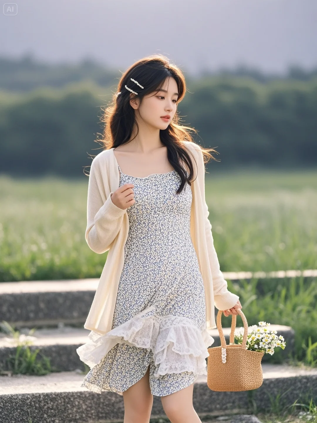 碎花田园风仙女