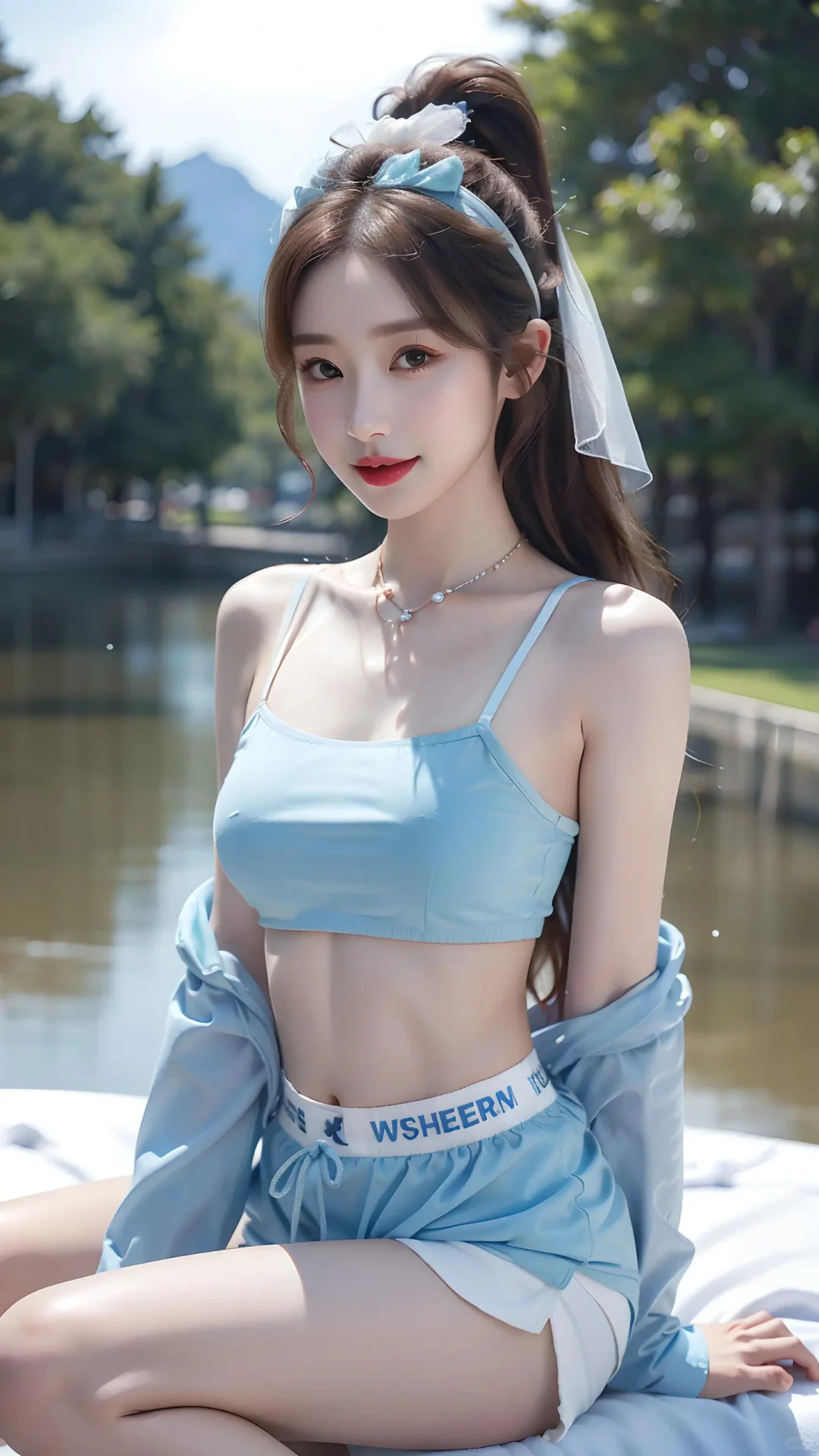 她和春天一起来了