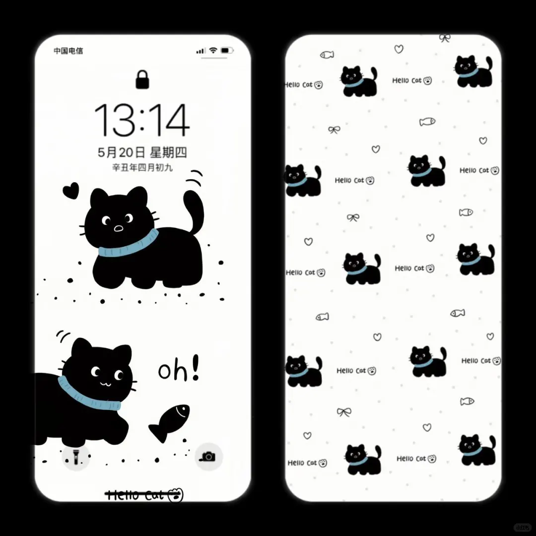 ❺❹❹期 简约系猫咪壁纸 | ins小众壁纸套