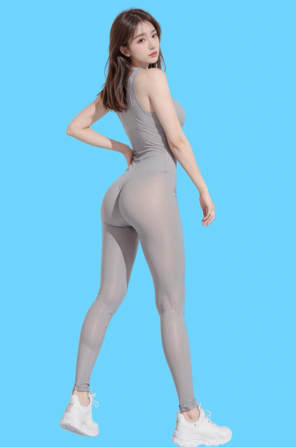 灰色健身服搭配