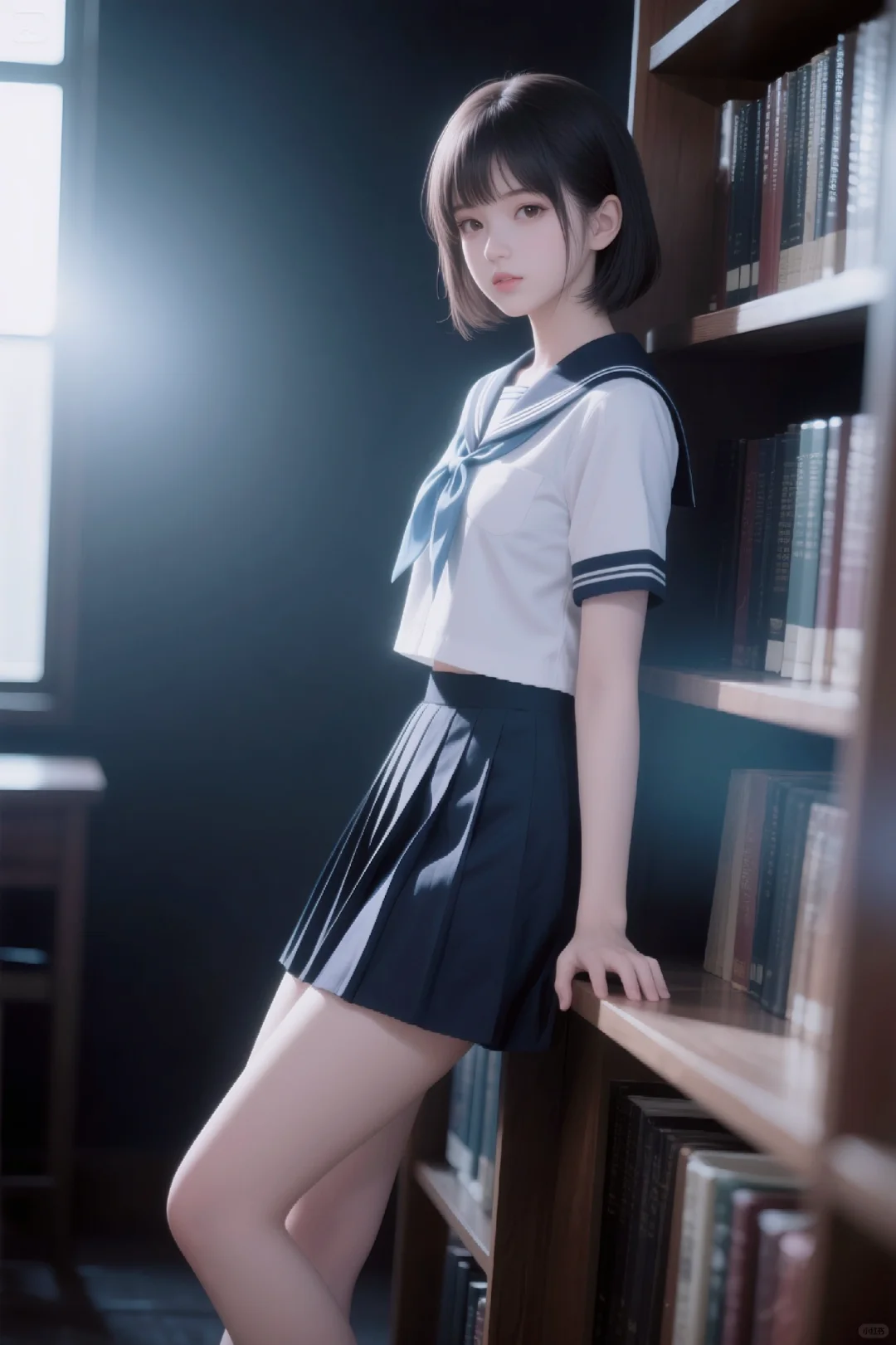 书里有光心中有梦。jk少女(Ai人物，非真人)