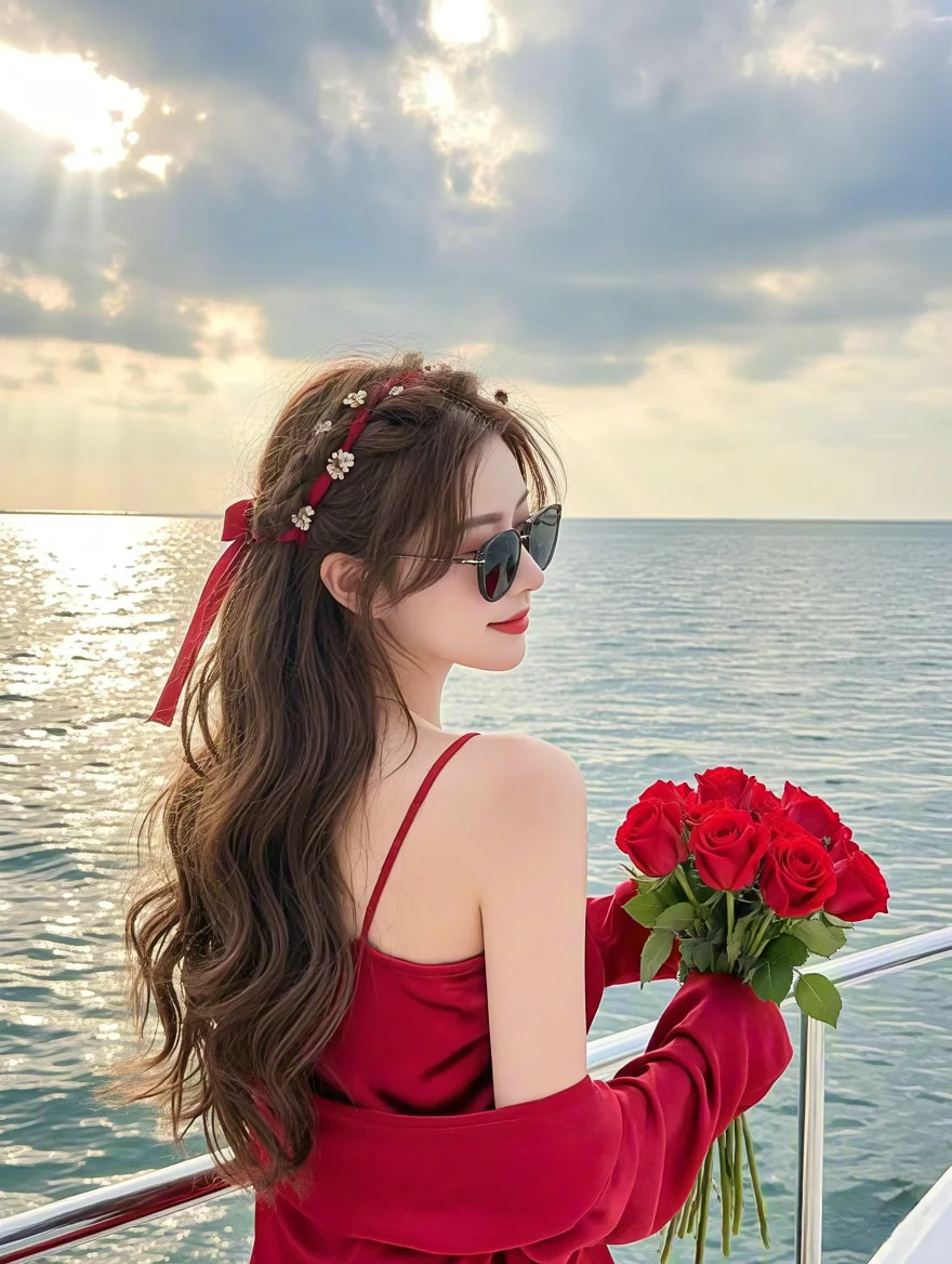 海边与你都好温柔｜美女头像