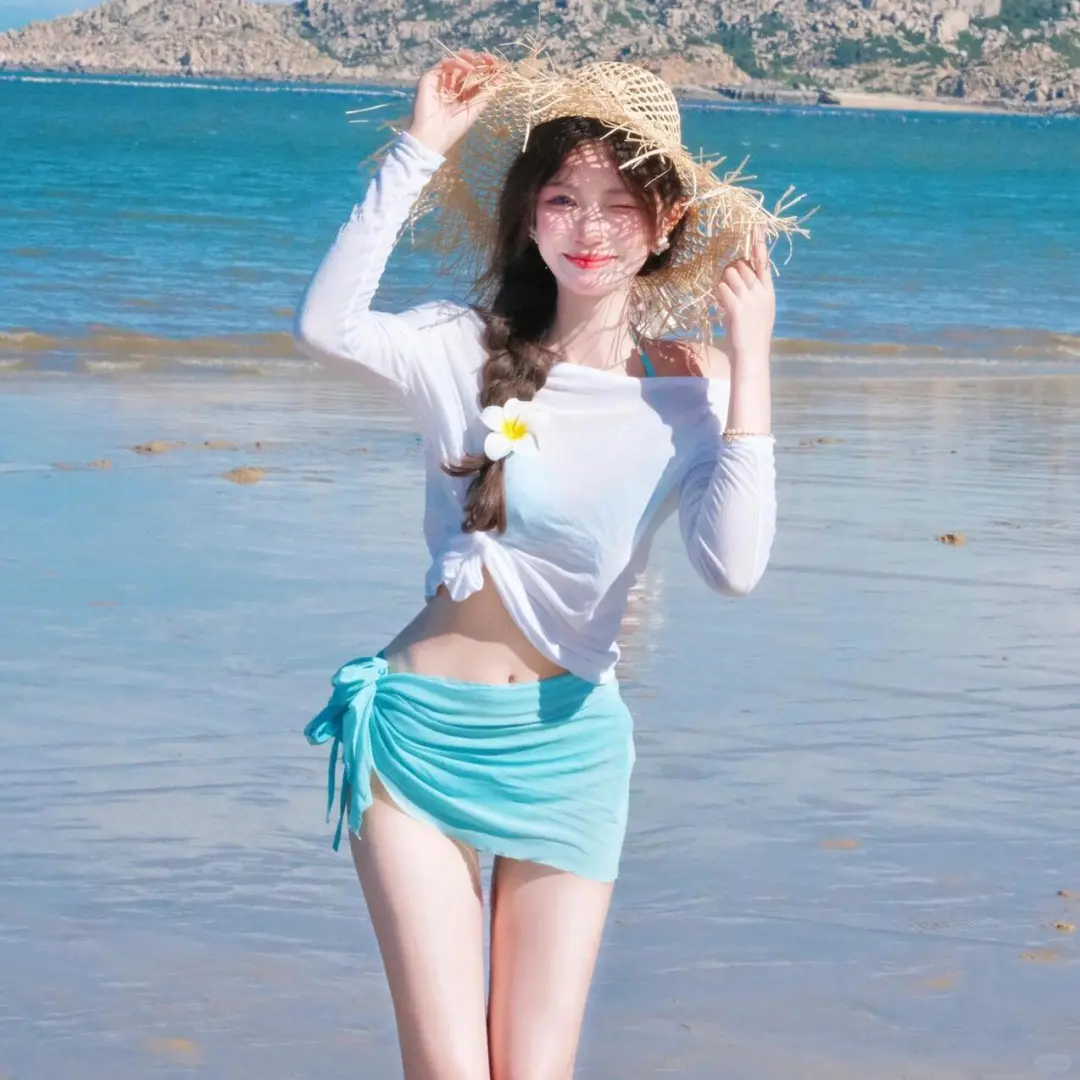 🌊夏日必备！显白蓝比基尼👙