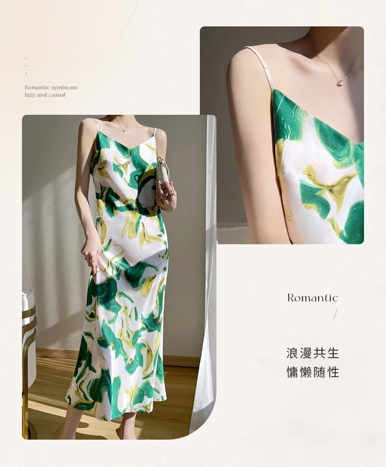 👗夏日必备！性感碎花吊带裙💖
