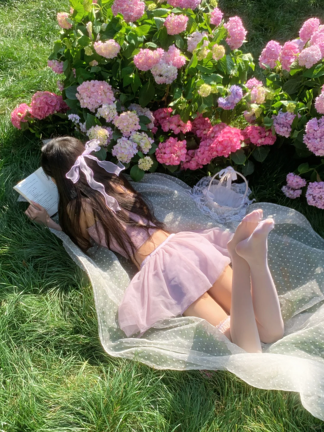 “在武汉拍到人生美照啦！绣球花太绝了✨”