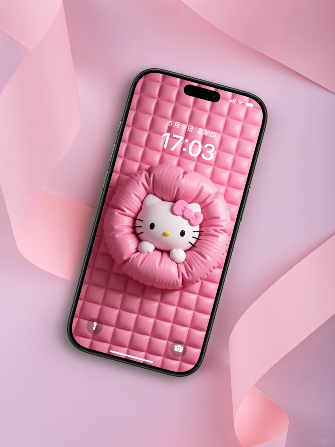 插画壁纸|HelloKitty陷入粉色温柔|B200
