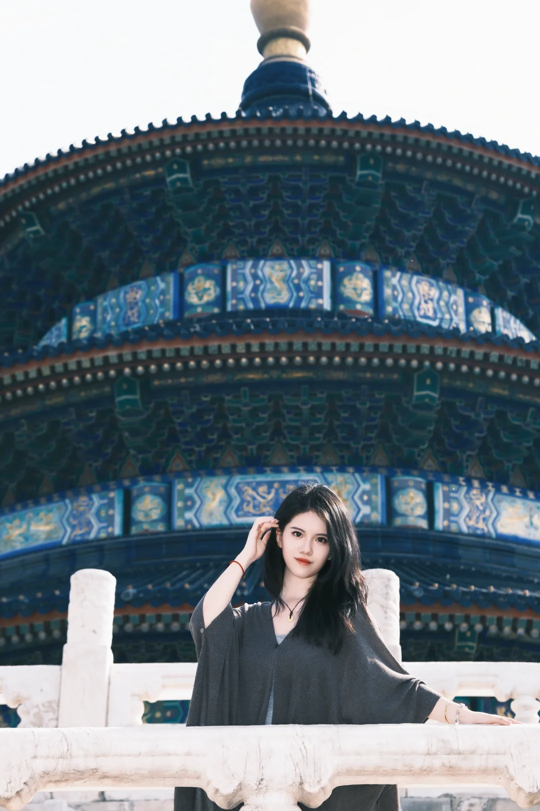 在天坛🌹十五得两张“人生美照”