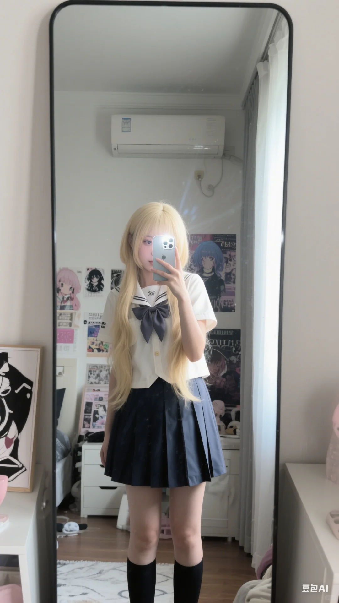 豆包生成AI可爱少女壁纸