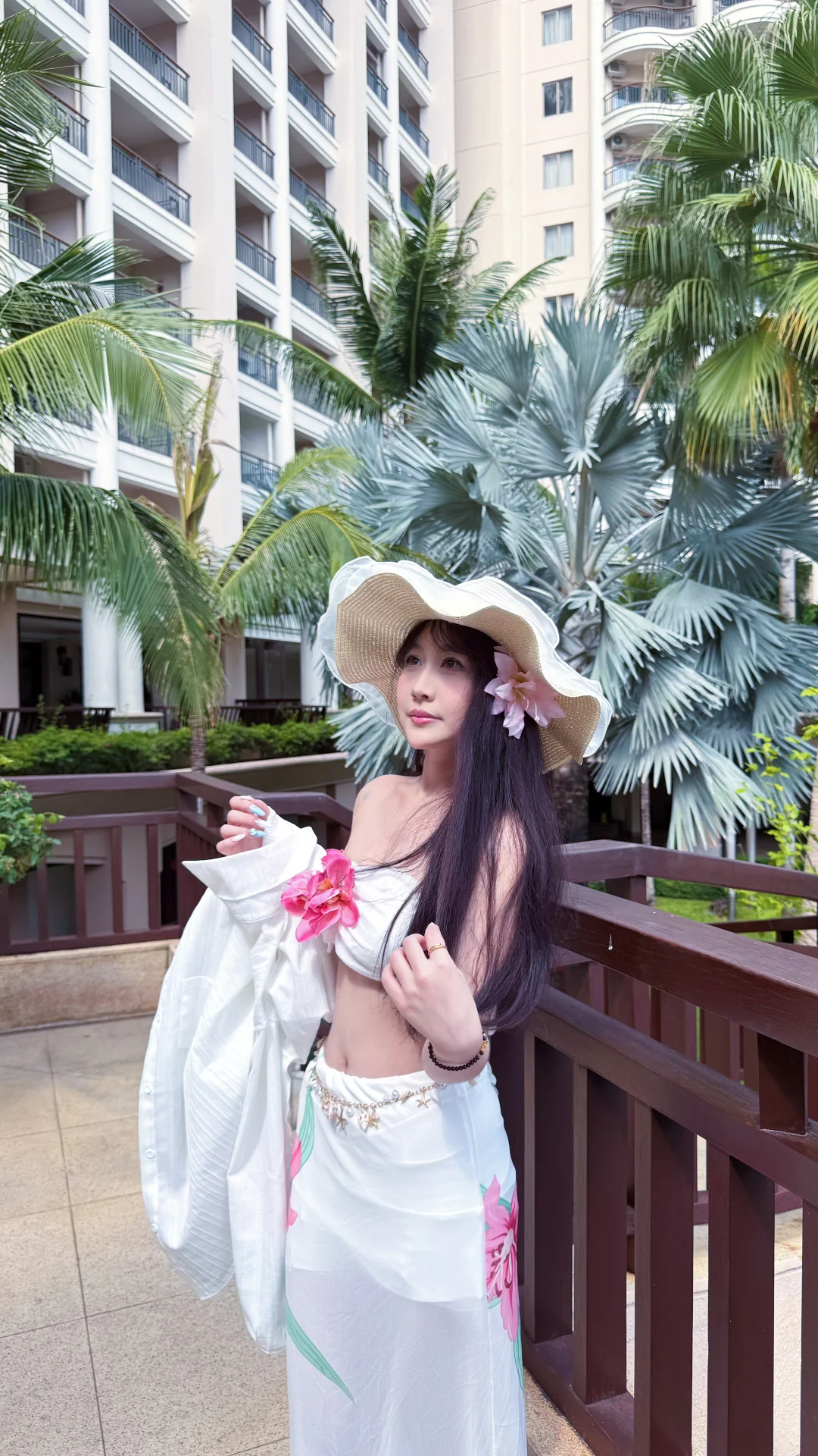 海边的四套穿搭