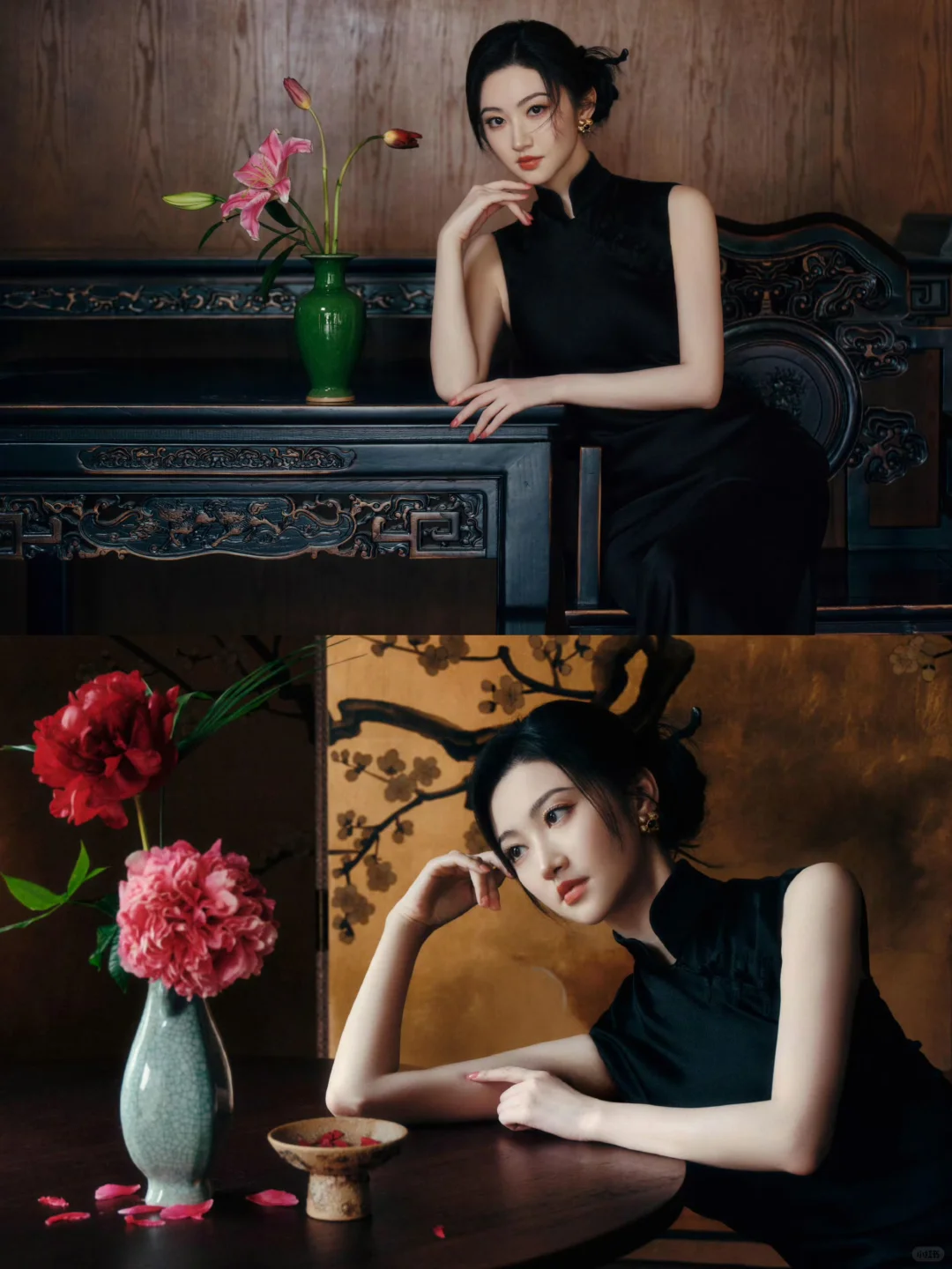 景甜穿迪奥古董旗袍，诠释中式老钱风🖤