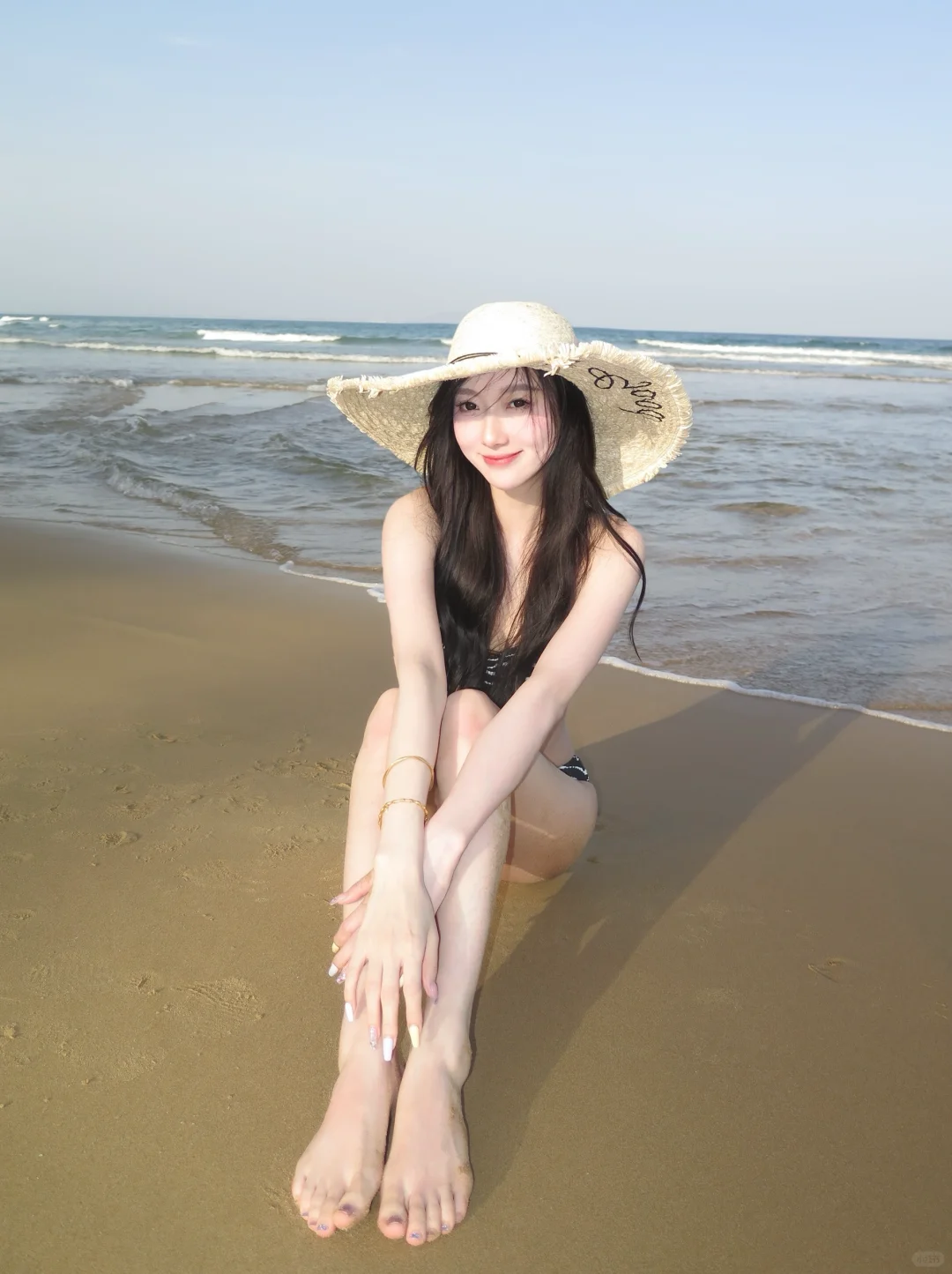 在三亚的海边实现穿衣自由～