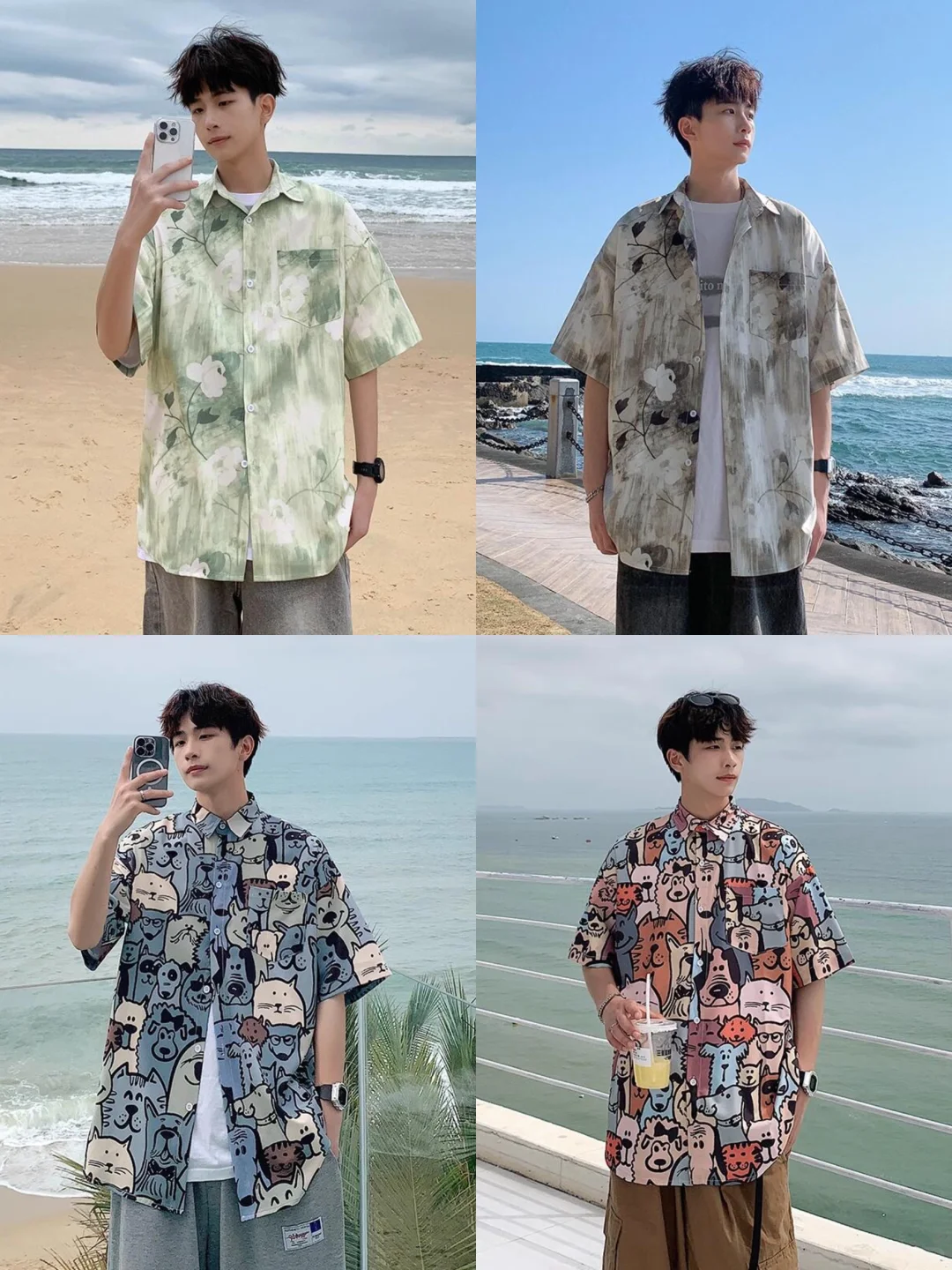 男生夏季海边穿搭｜海边拍照穿搭