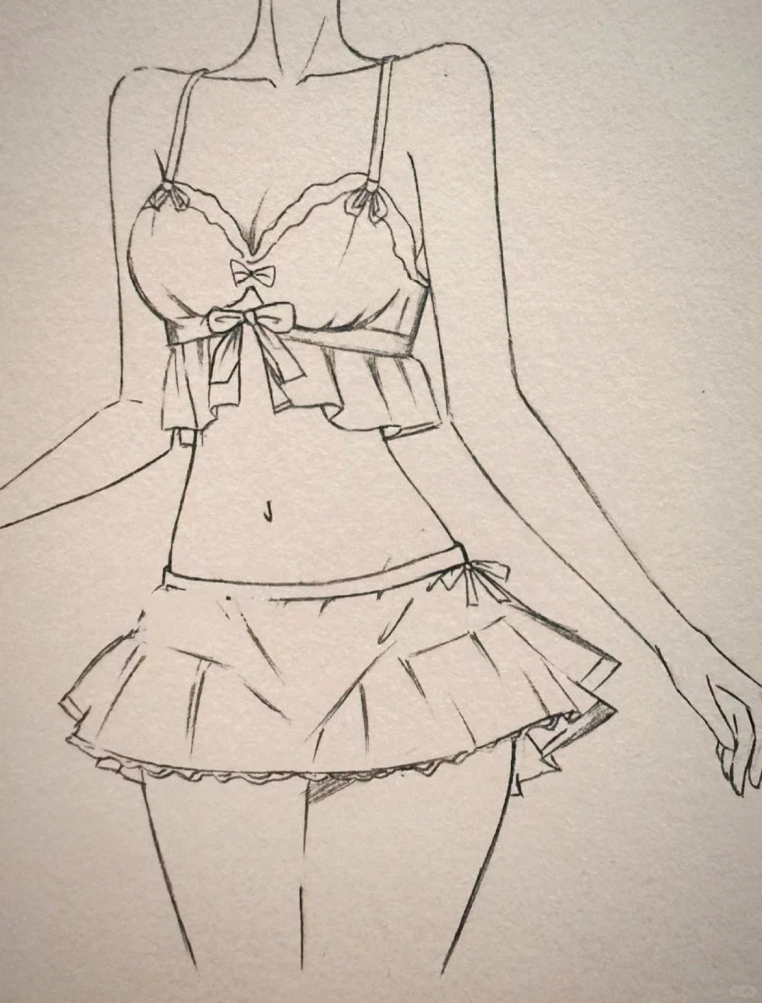 比基尼小裙子绘画教程