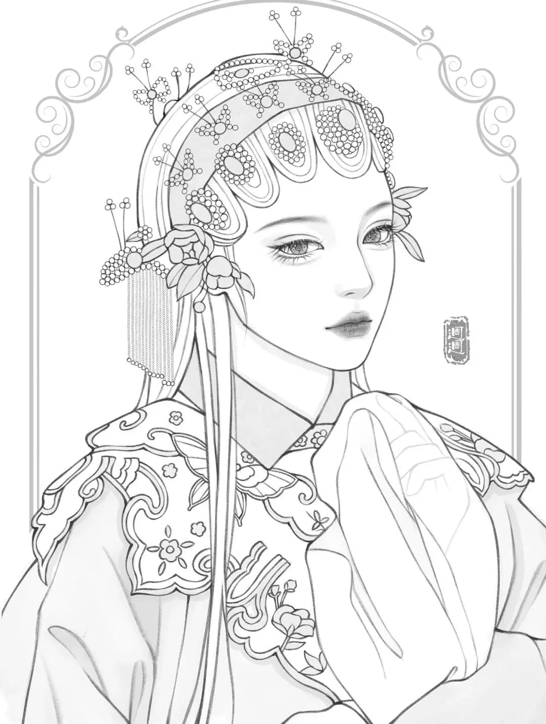 1500➕少女线稿