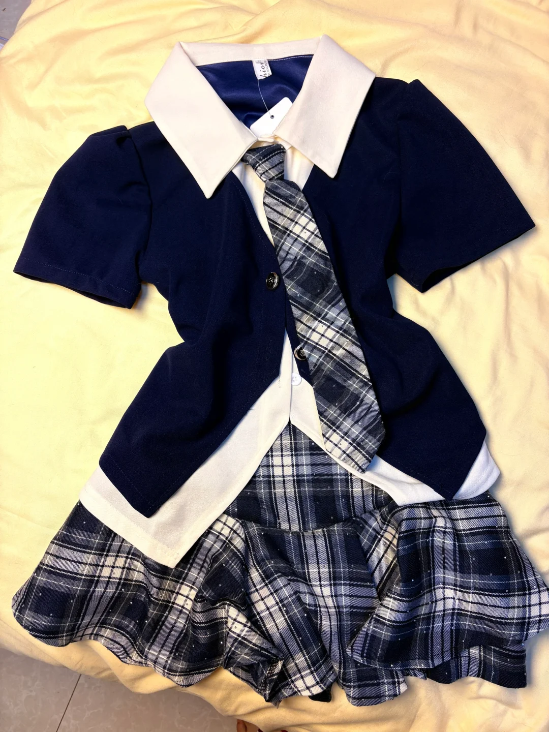 pxx40美式学院风收腰小套装