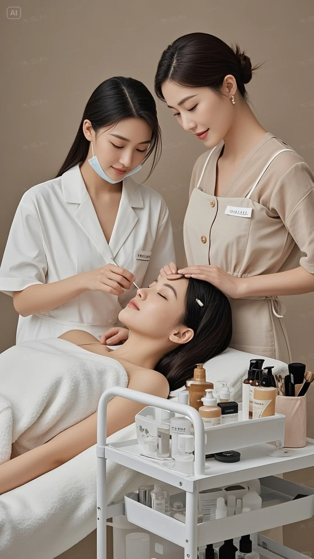 美业女孩的精致瞬间❤️Ai模特海报