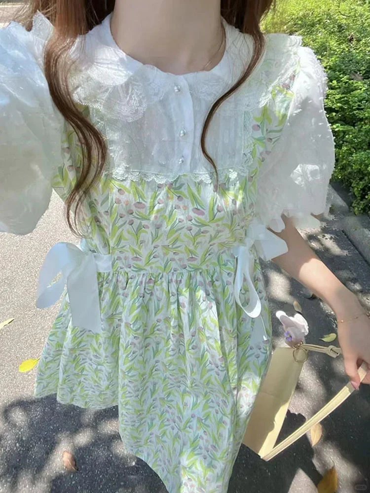 【裙子分享79/100】夏季清新甜美碎花连衣裙