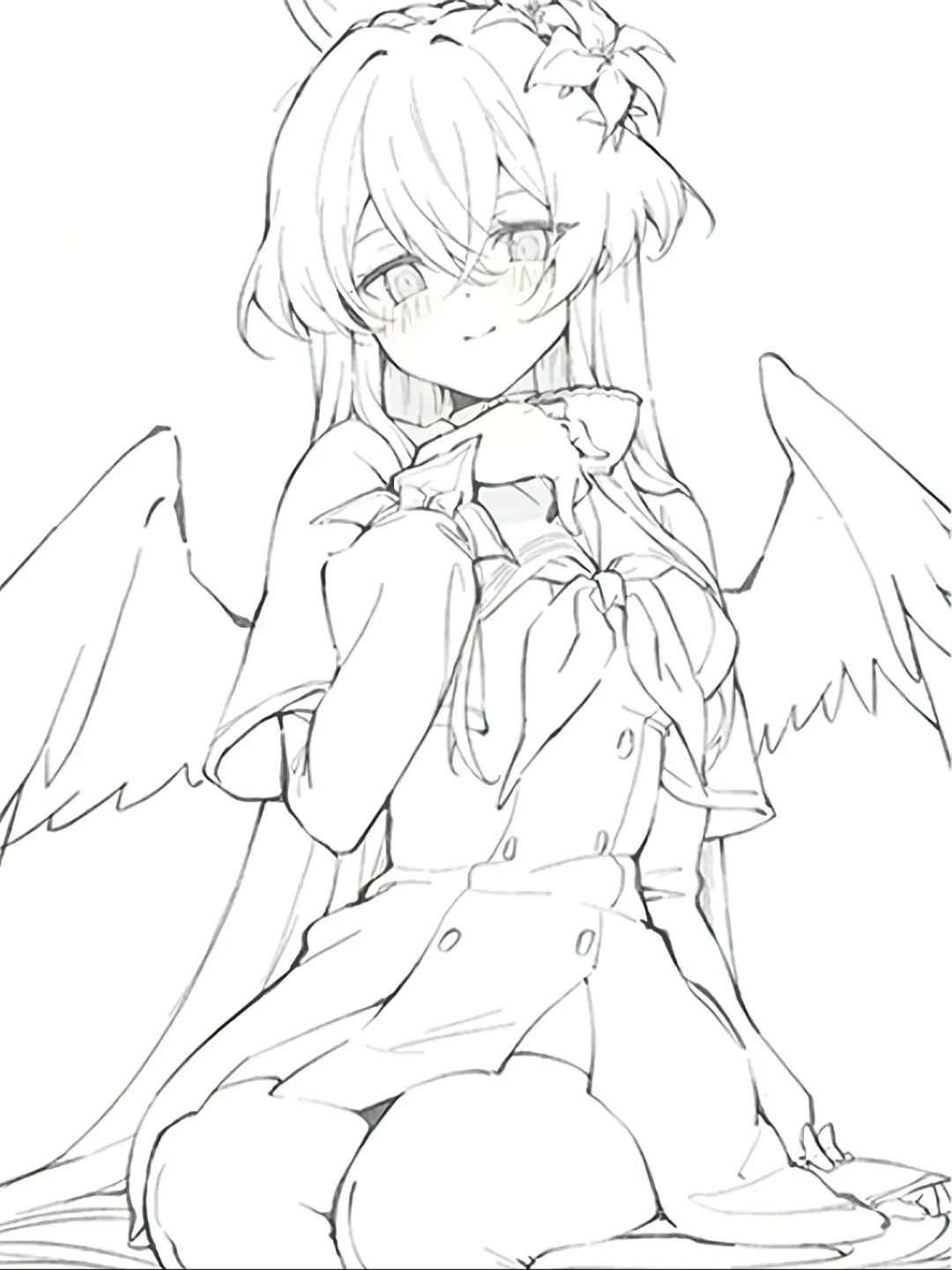 1000➕少女线稿素材🥬