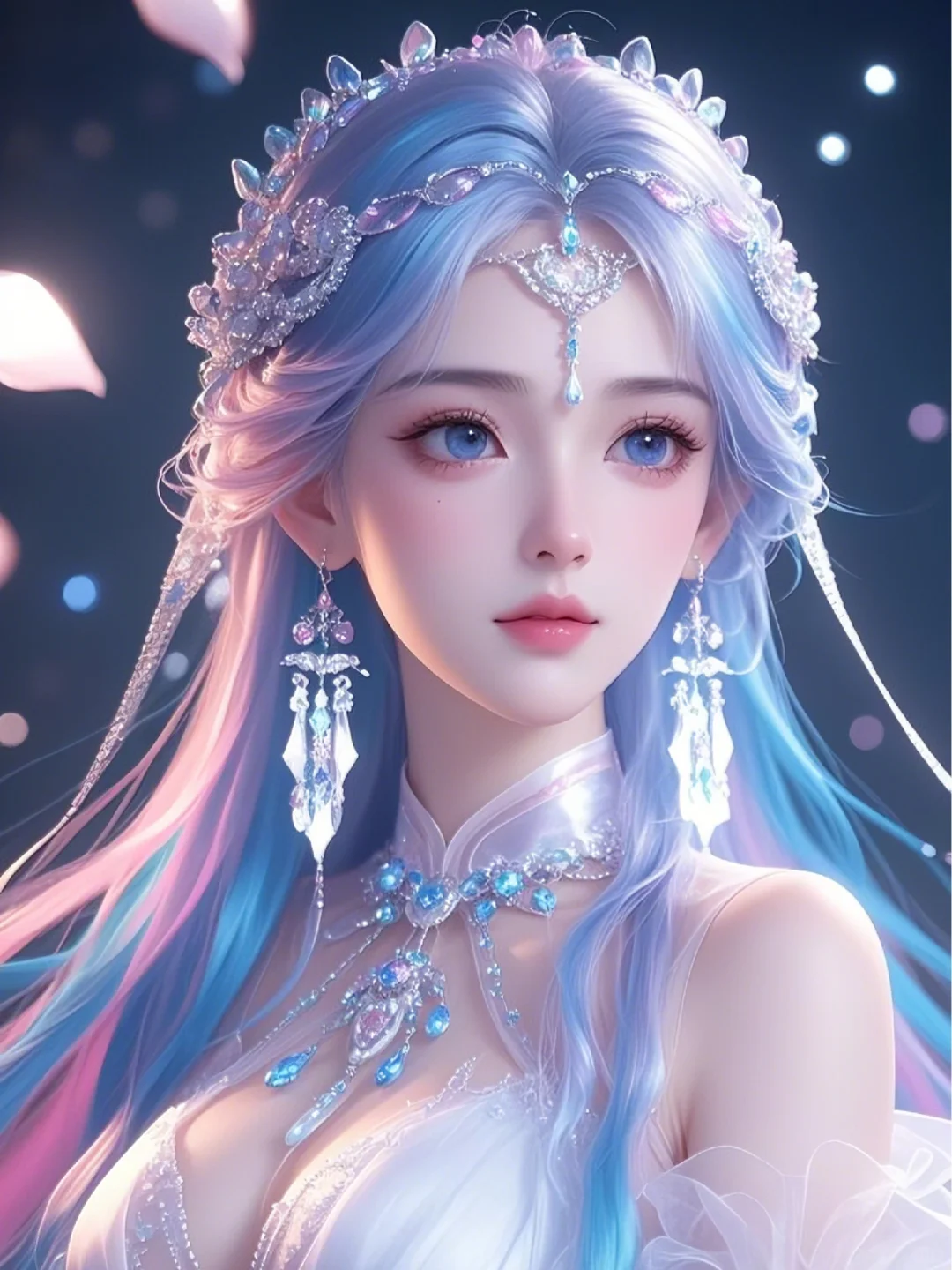 小龙女氛围感手机手机壁纸，锁屏即仙侠大片