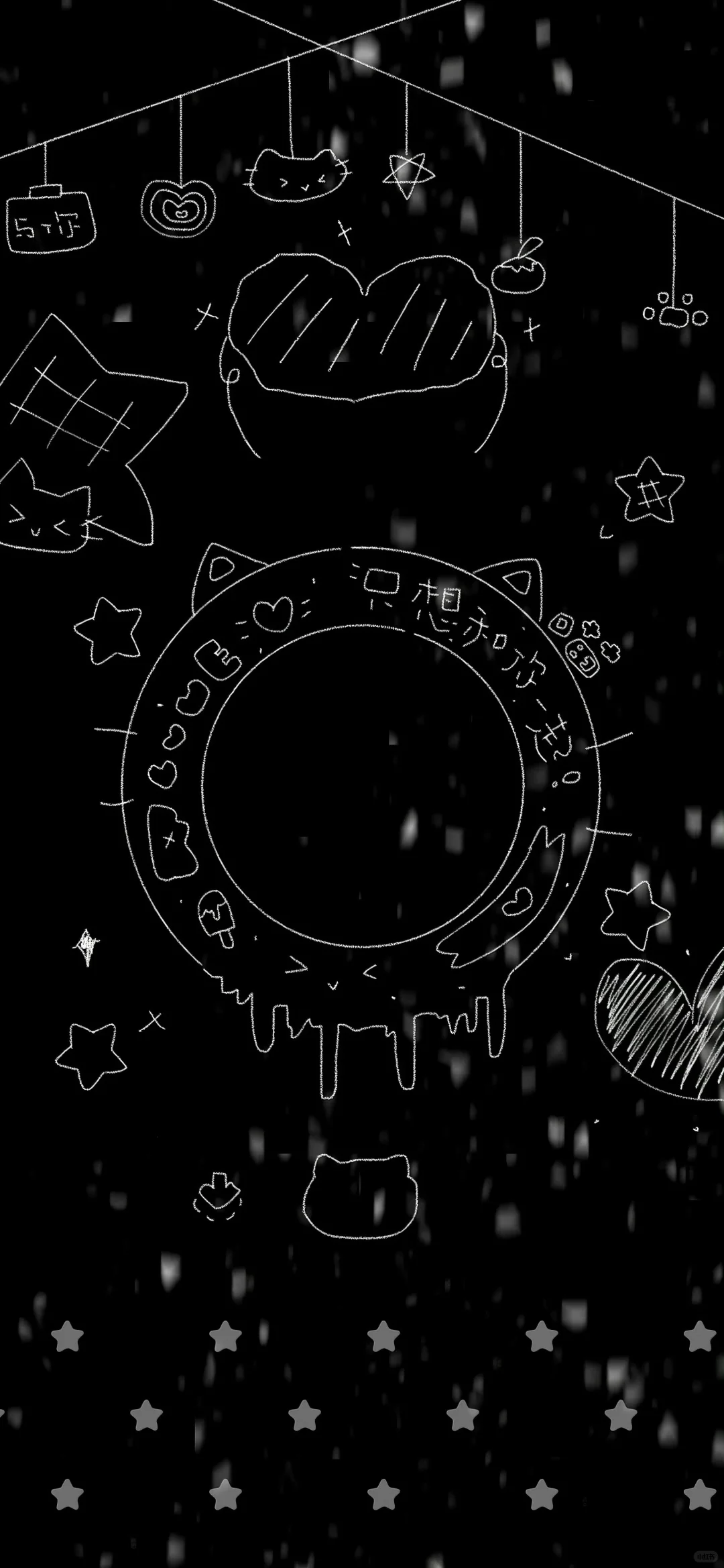手机壁纸，黑色系聊天背景图