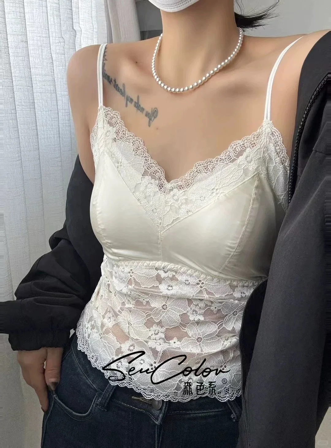 捡漏 性感蕾丝蝴蝶美背