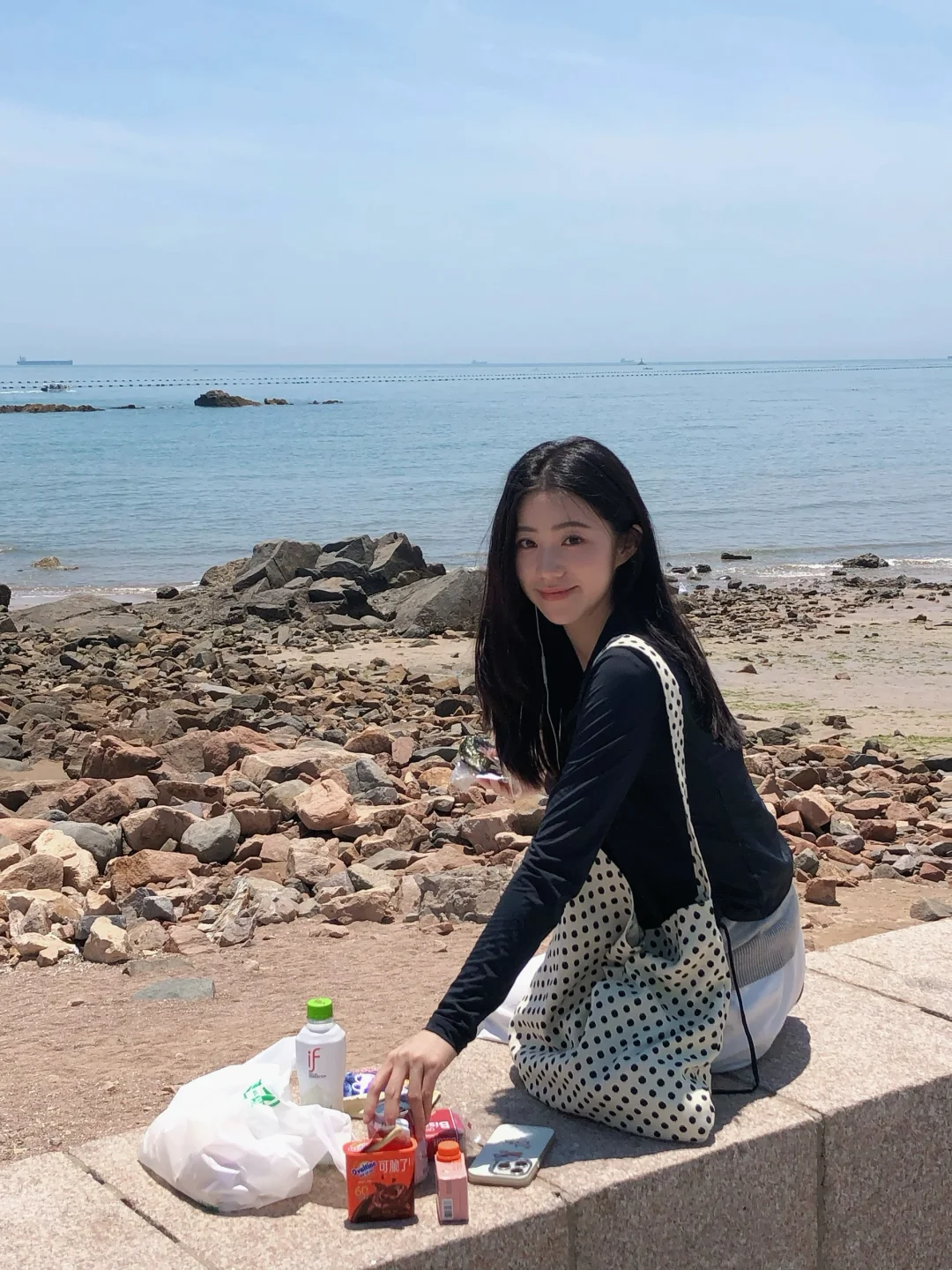 青岛海边拿捏松弛感拍照