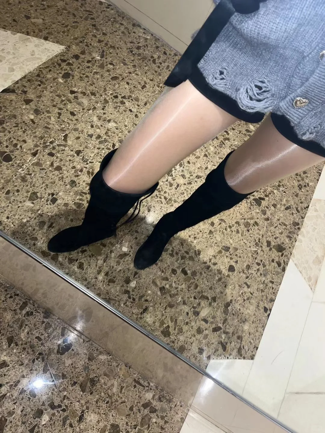 春日长靴丝袜穿搭