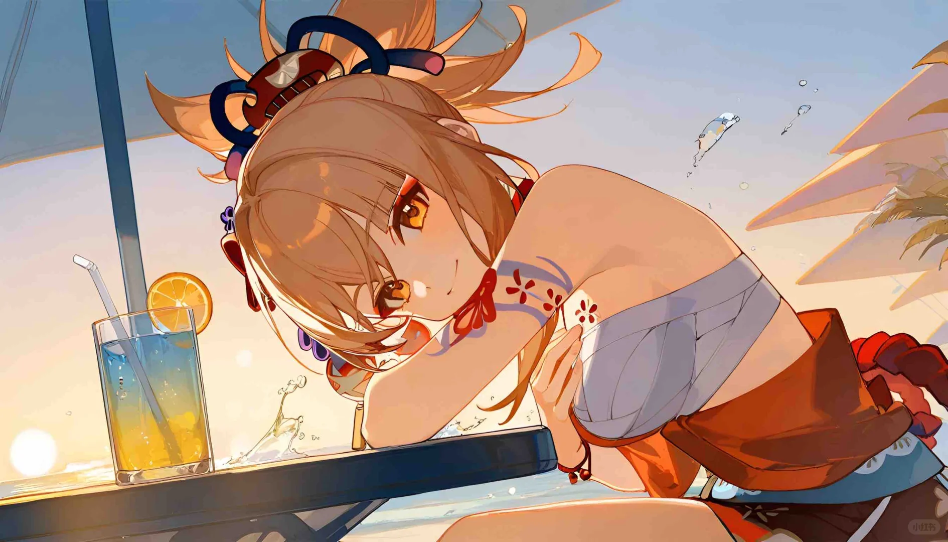 当原神全员泳装度假🏖️