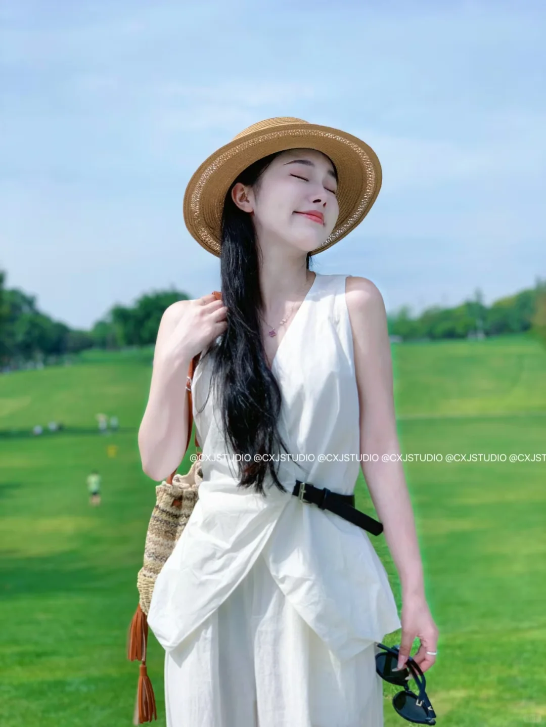 夏日清爽穿搭🍃草坪拍照📷