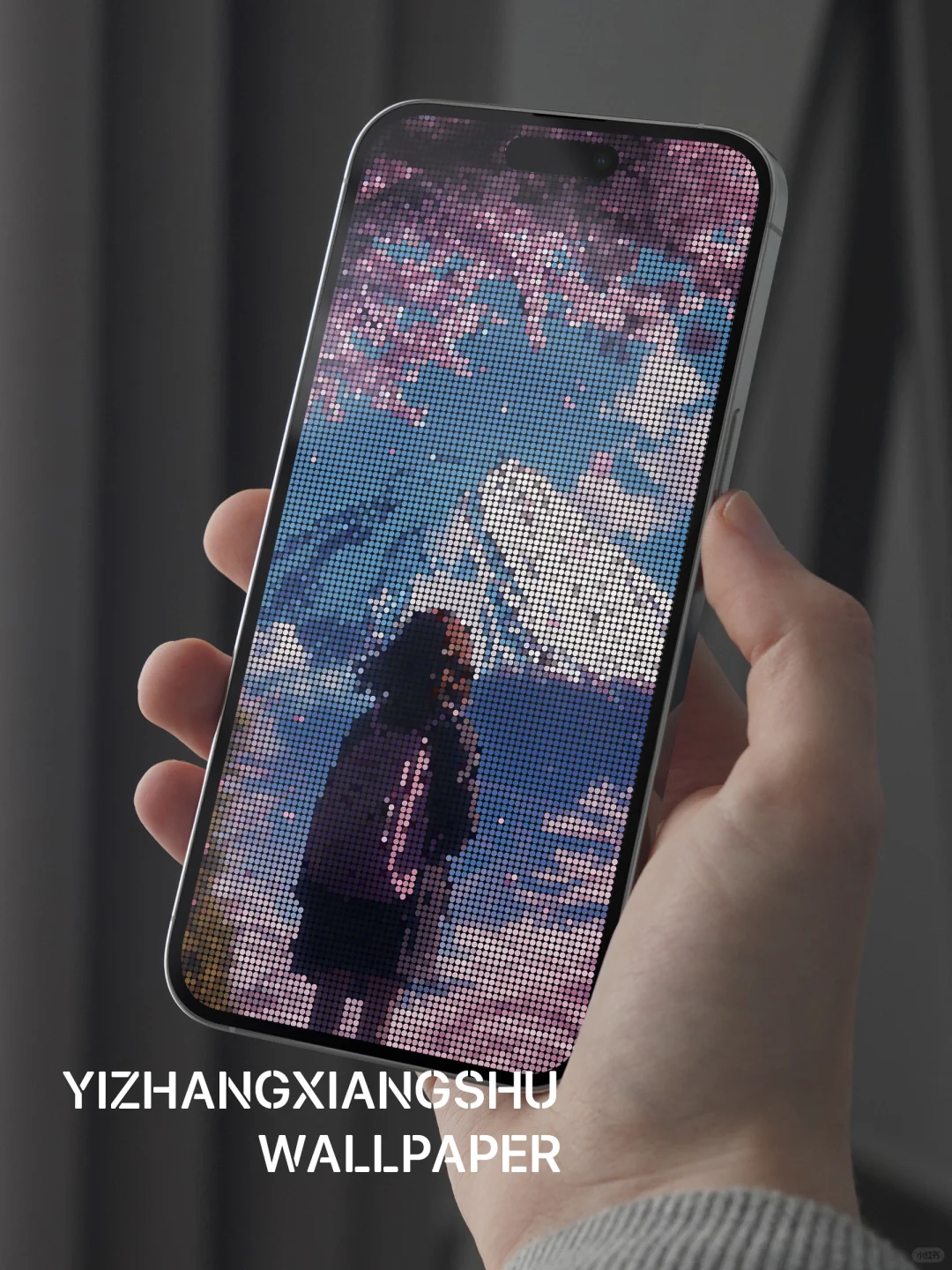 每日壁纸｜像素颗粒系列-瞭望富士山