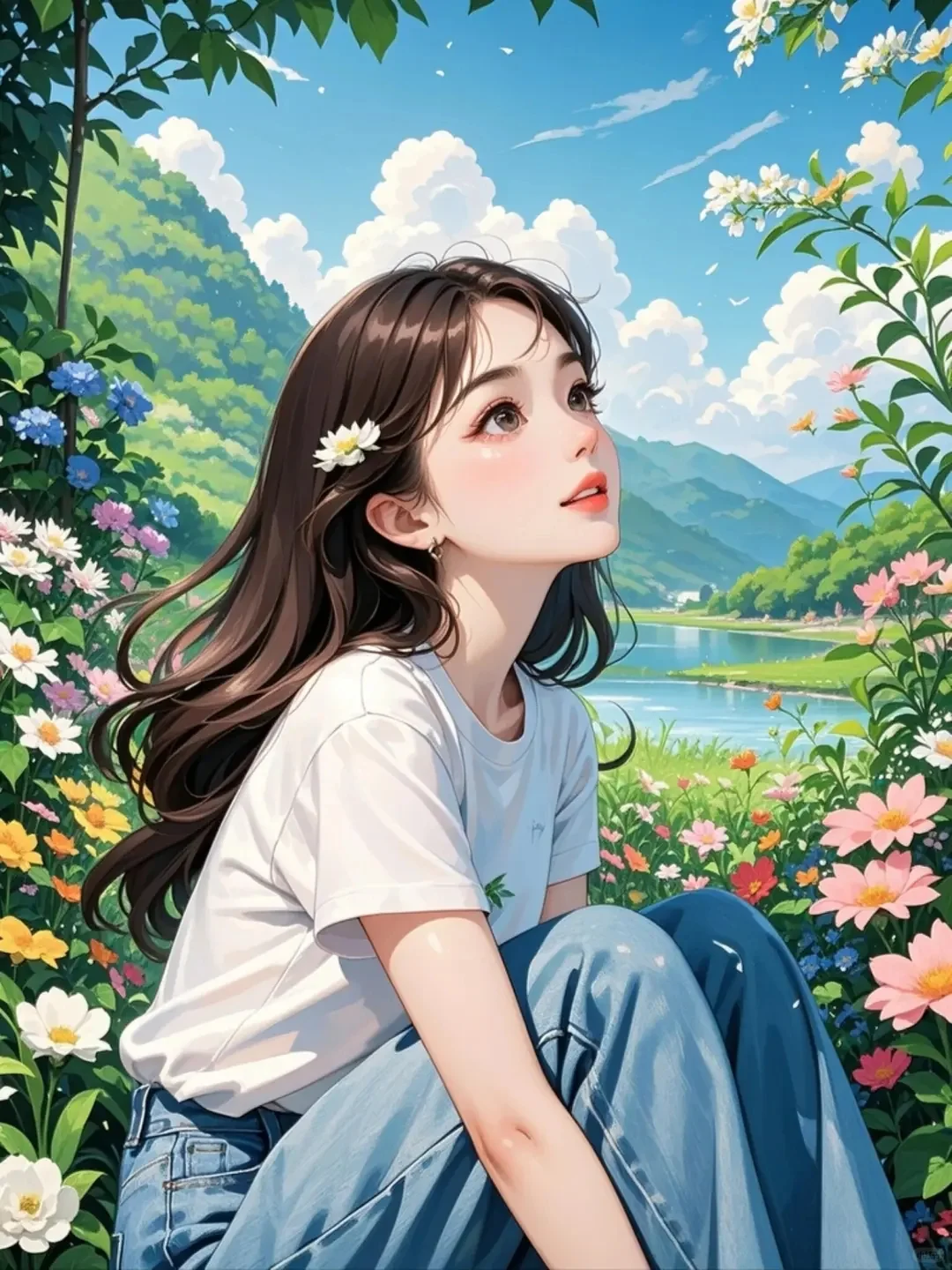 治愈系少女头像