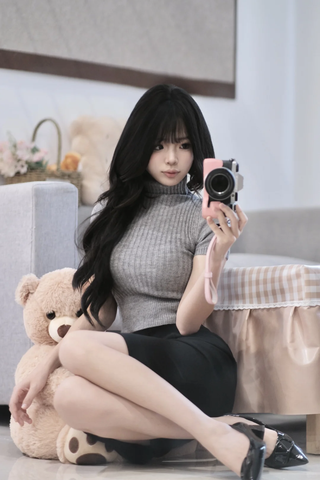 韩剧大女主｜姐感高领掐腰包臀裙