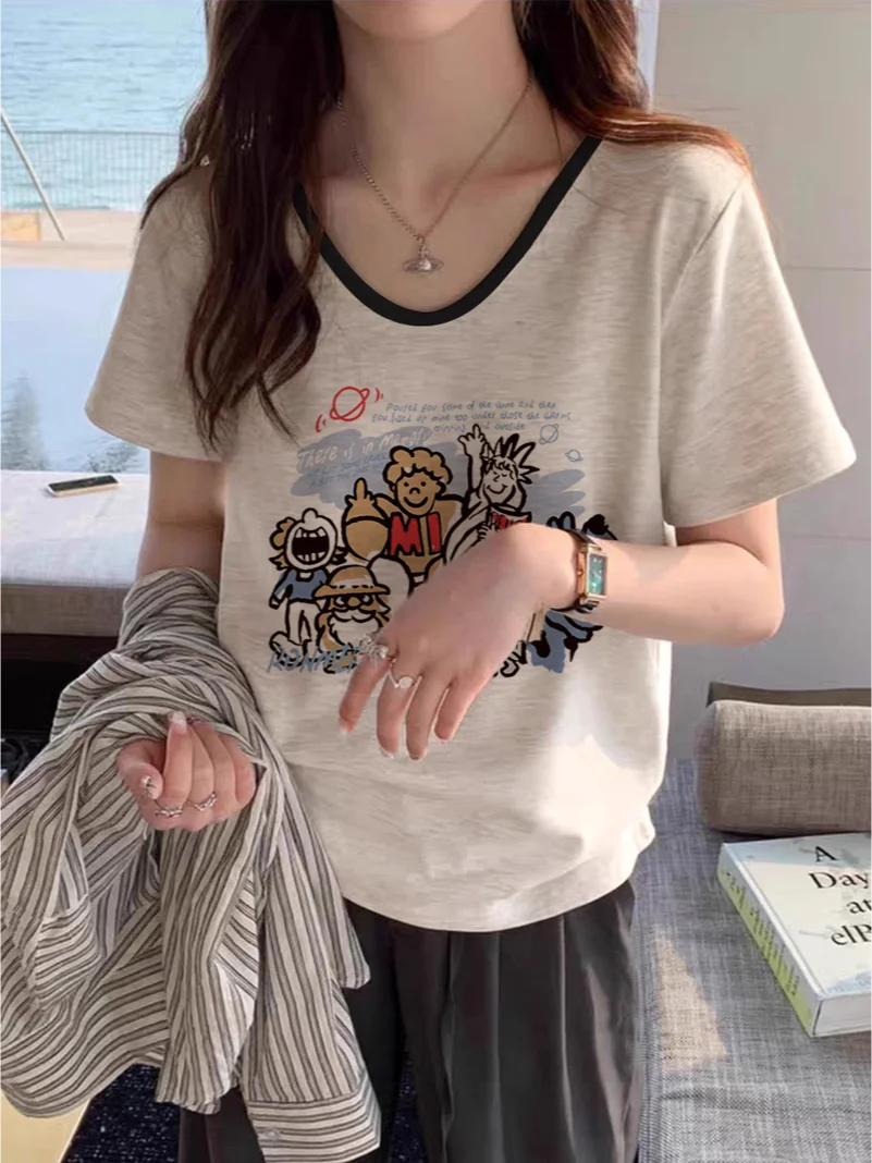 我真的服了~直接封神的纯棉正肩短袖T恤~