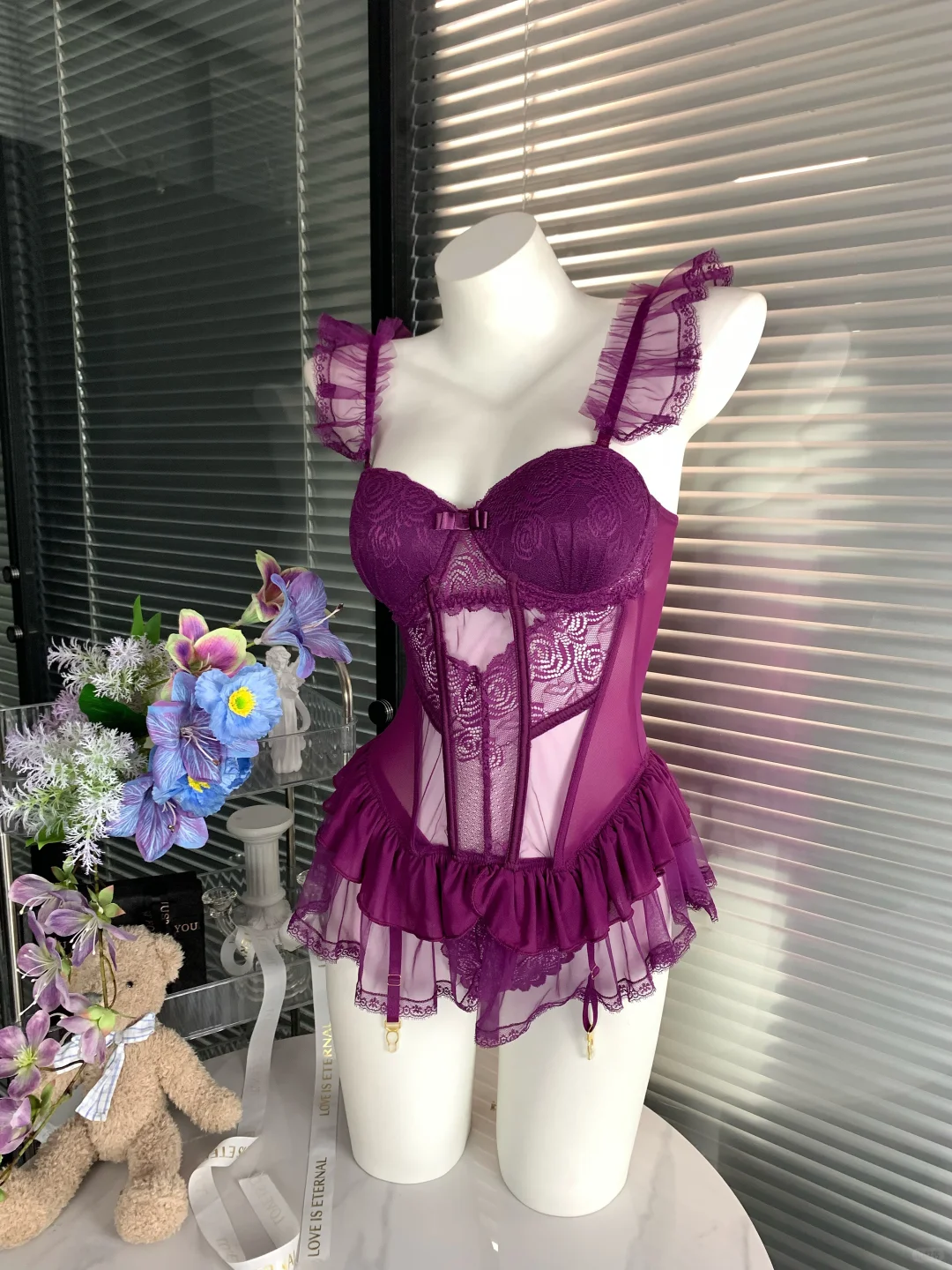 ♡꒷꒦꒦ 💜 ᐝ让人心动紫调鱼骨胸衣