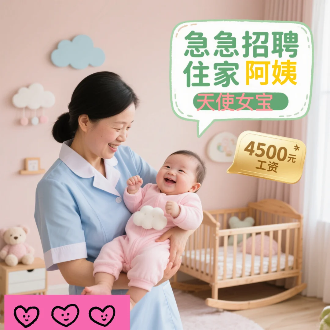 【急招住家保姆阿姨｜带5个月天使女宝