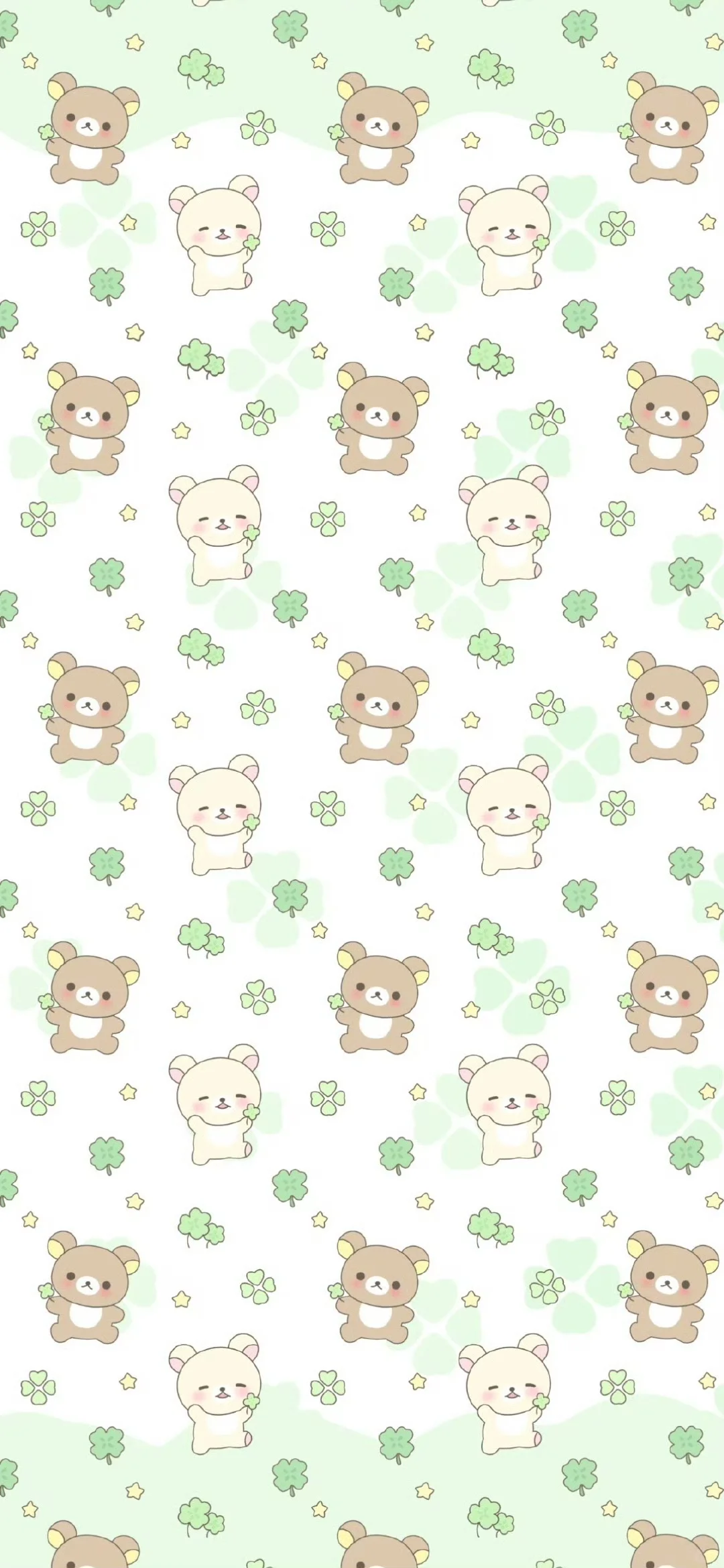 轻松熊四叶草🍀壁纸