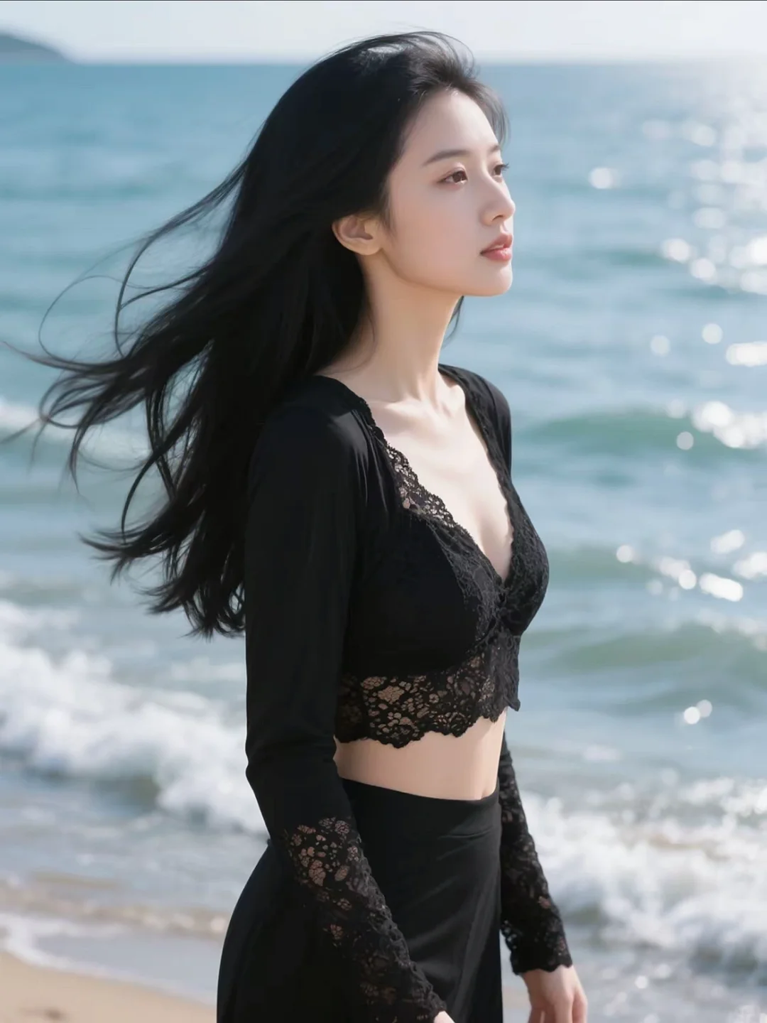 被这张海照美晕了～～