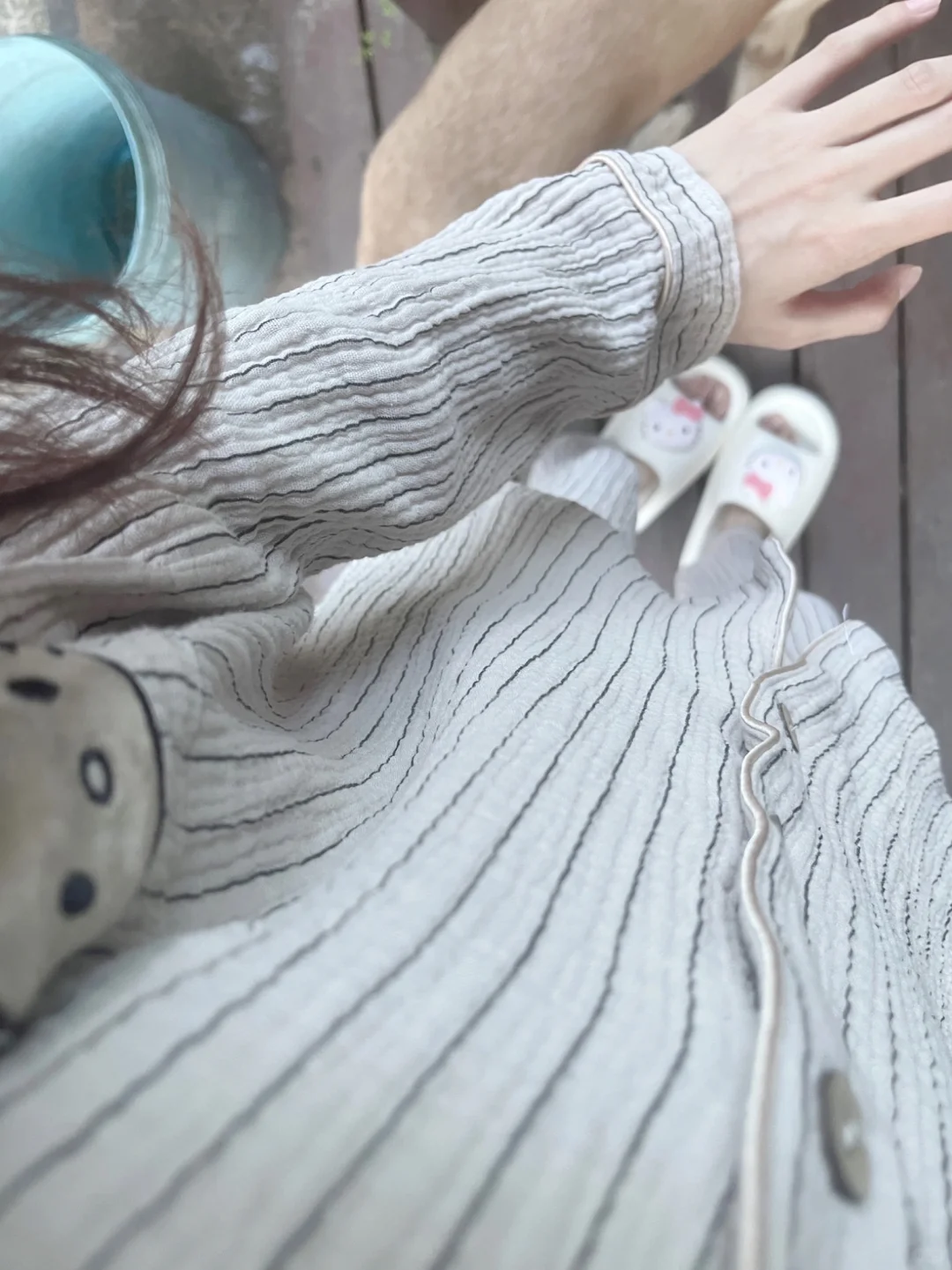 一直被夸的一套kitty睡衣🐈！真的好韩好百搭