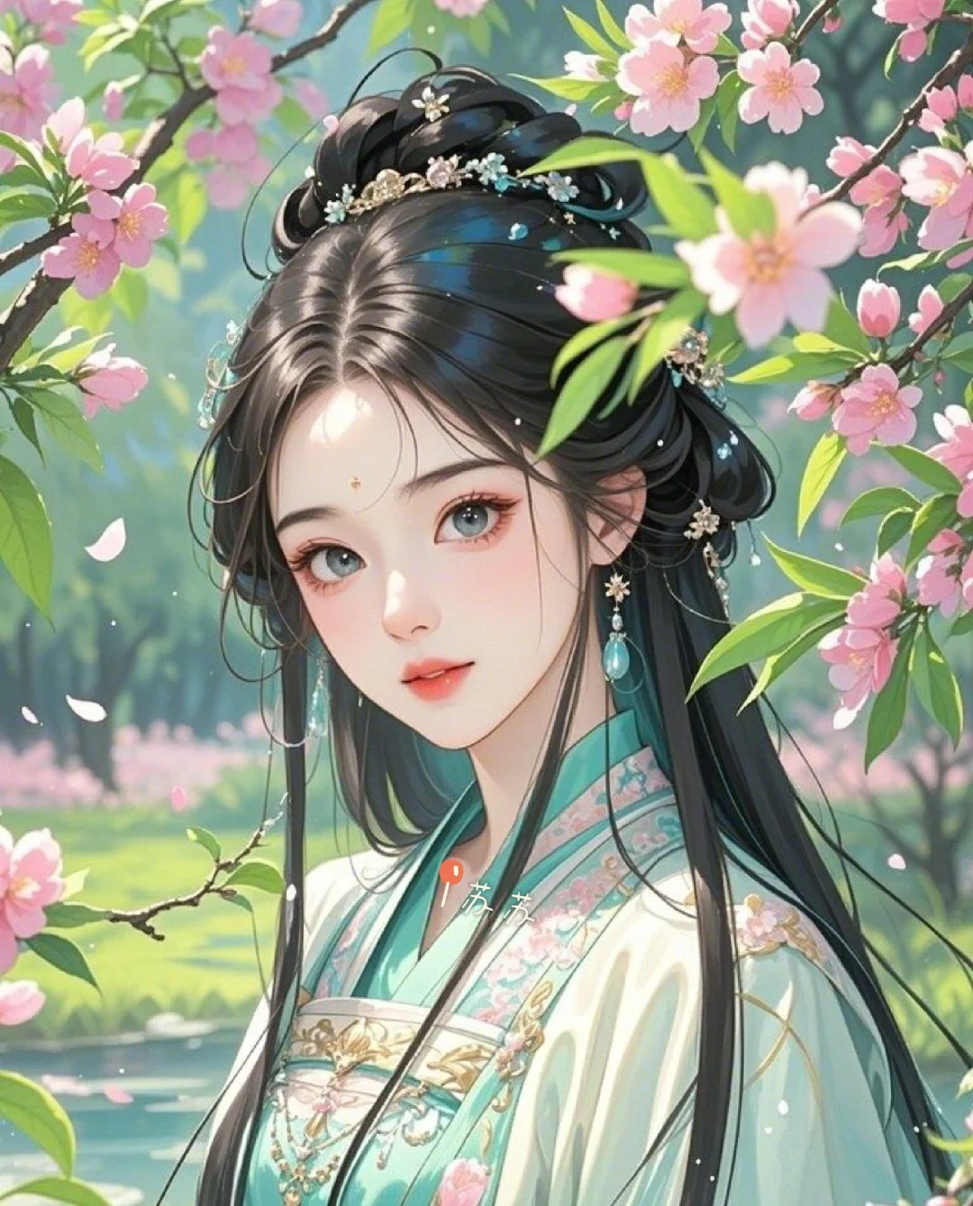 古风头像||美人赏花