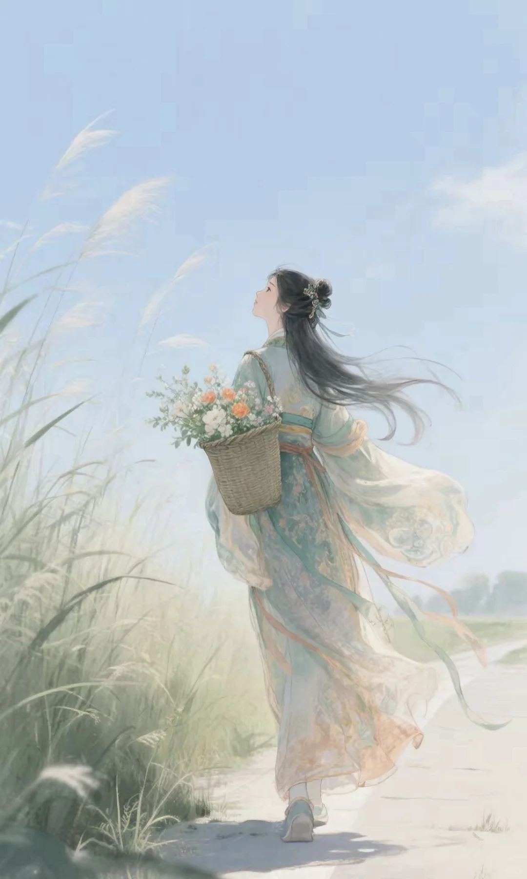 🎨古风绝绝子！邂逅画中诗意少女