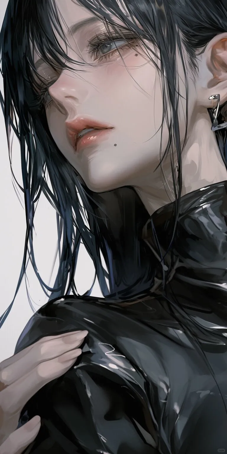  『黑玫瑰与发间香』AI作品