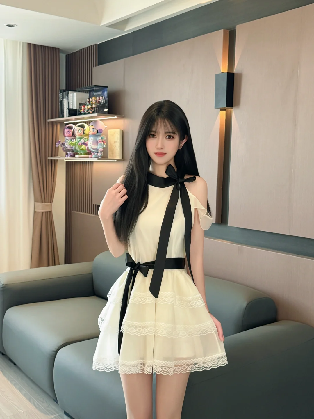这条小白裙美到犯规啦～