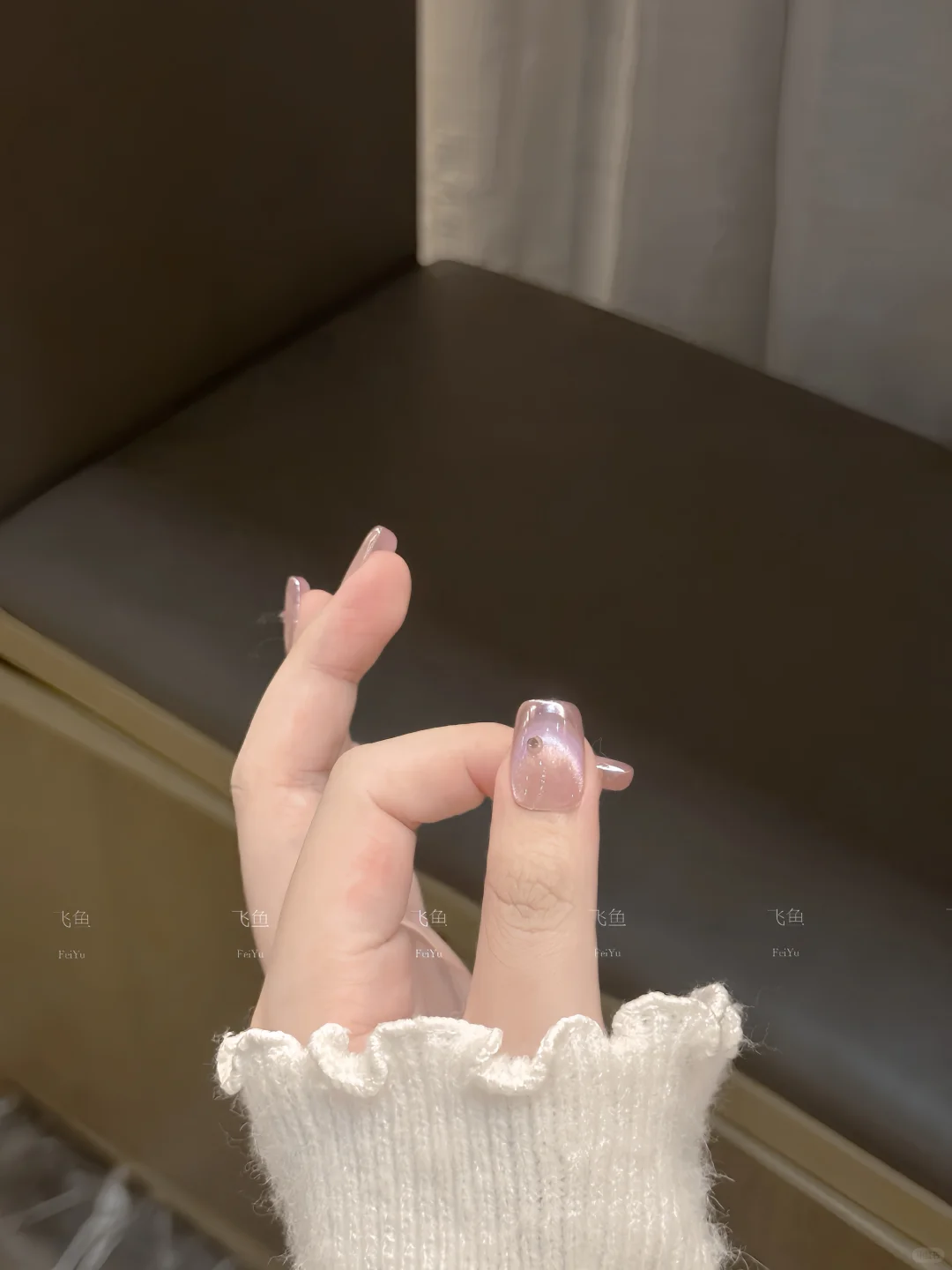 新美甲look🫧甜茶蜜桃冻冻🧊水光猫猫好显白