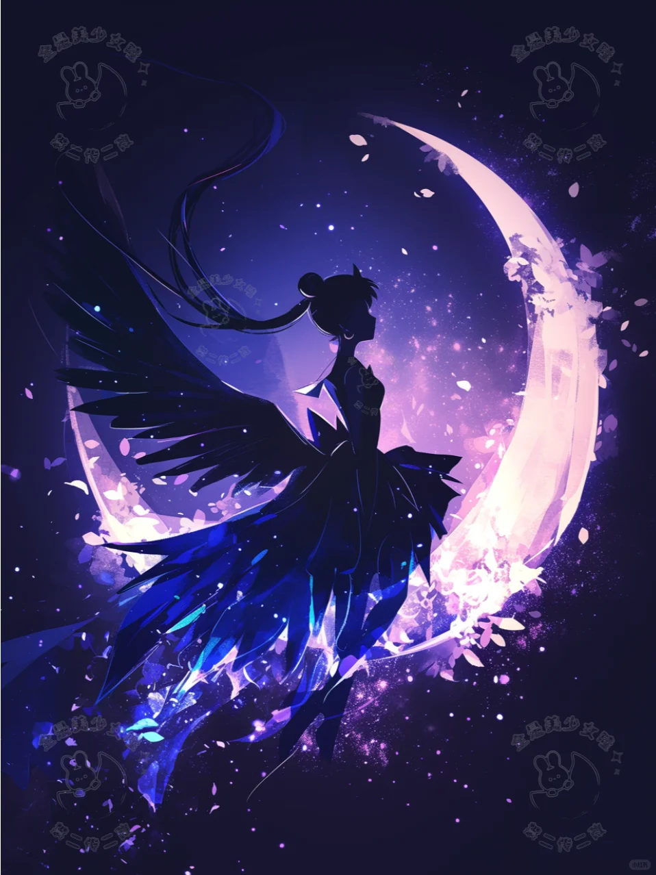 壁纸 42｜这画面绝了✨星空与美少女剪影