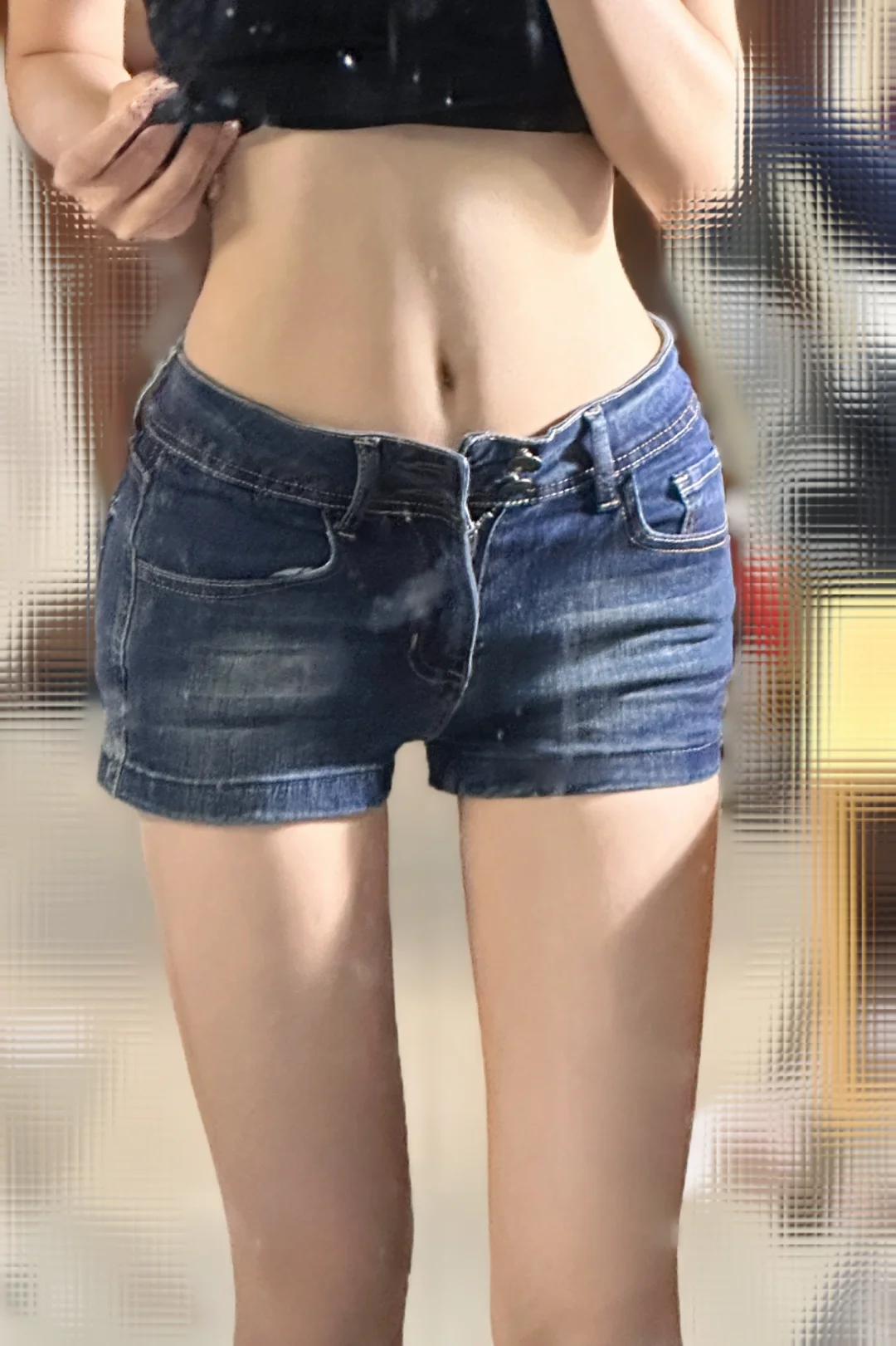超辣！辣妹低腰短裤！（带丰胯垫）